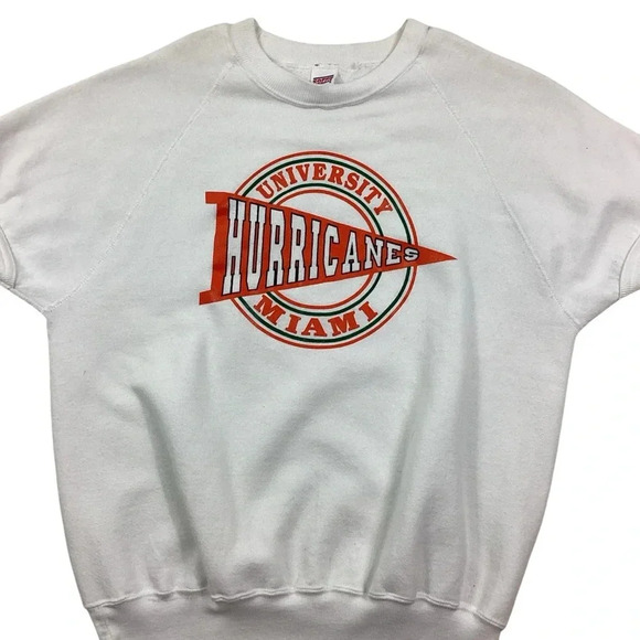 Vintage Miami Hurricanes 70s/80s raglan crewneck adult large - Picture 4 of 9
